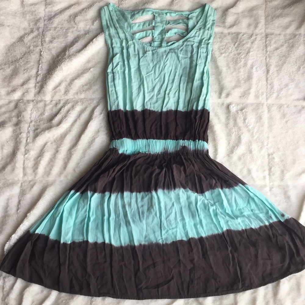 Mint and black dress